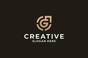 Initial letter G logo design with smart concept. vector