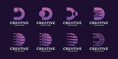 creative initial D logo design idea. vector