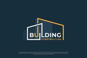 house construction logo design with word mark and typography art vector. vector