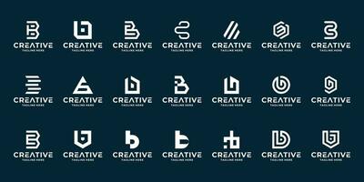 collection of initial monogram B logo design. Creative idea initial B logo. vector