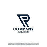 creative initial R logo design monogram for your business vector