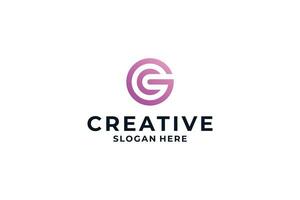 Letter G logo design with creative combination concept. vector