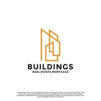 building apartment logo design inspiration. creative design and modern concept vector