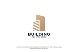 inspiración para el diseño del logotipo de la construcción de edificios. vector