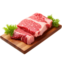 japonês wagyu carne em uma transparente fundo. png