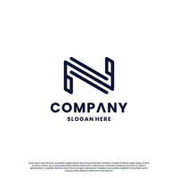 initial letter N logo design monogram for your business vector