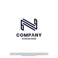 initial letter N logo design monogram for your business vector