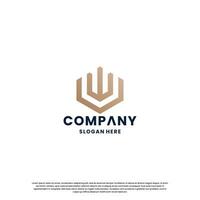 luxury letter W logo design inspiration vector