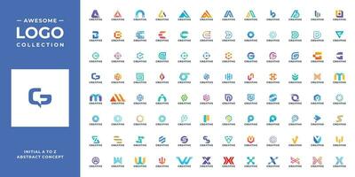 Creative symbol letter a to z logo design collection. vector
