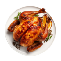 Roasted Chicken, Transparent on a transparent background. png