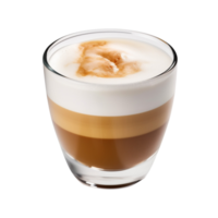 ai généré tasses de chaud macchiato café sur transparent Contexte. png