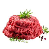 Minced meat steack butcher on a transparent background. png