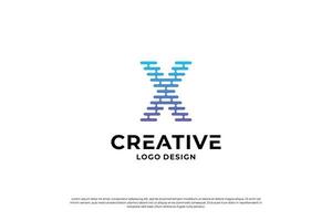 Letter x logo design template. Initial letters X. Creative X symbol. vector