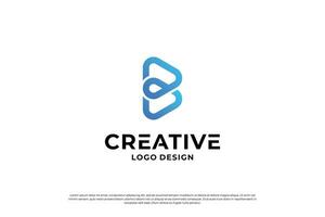 Letter B logo design template. Creative initial letters B logo symbol. vector