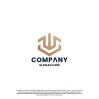 luxury letter W logo design inspiration vector