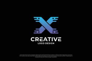 Letter x logo design template. Initial letters X. Creative X symbol. vector