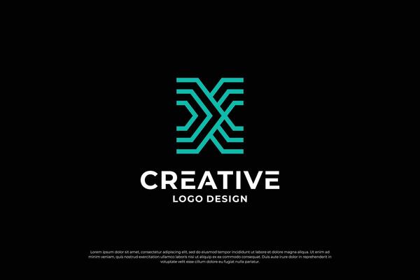 Letter x logo design template. Initial letters X. Creative X symbol.