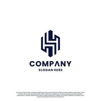 creative initial H logo design monogram for your business vector