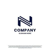 initial letter N logo design monogram for your business vector