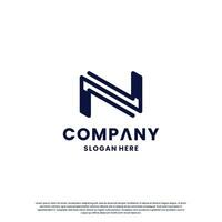 initial letter N logo design monogram for your business vector