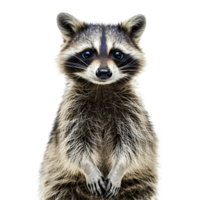 AI generated Isolated raccoon on transparent png