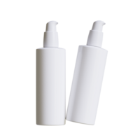 Cosmetic bottle cream or container with pump dispenser. Plastic cream tube. Cosmetic packaging mock up rendering png