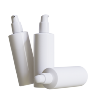 cosmético botella crema o envase con bomba dispensador. el plastico crema tubo. cosmético embalaje burlarse de arriba representación png
