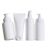 Cosmetic bottle cream or container with pump dispenser. Plastic cream tube. Cosmetic packaging mock up rendering png