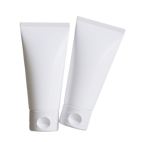 Cosmetic bottle cream or container with pump dispenser. Plastic cream tube. Cosmetic packaging mock up rendering png