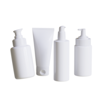 Cosmetic bottle cream or container with pump dispenser. Plastic cream tube. Cosmetic packaging mock up rendering png