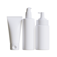 Cosmetic bottle cream or container with pump dispenser. Plastic cream tube. Cosmetic packaging mock up rendering png