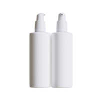 Cosmetic bottle cream or container with pump dispenser. Plastic cream tube. Cosmetic packaging mock up rendering png