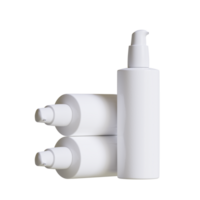 Cosmetic bottle cream or container with pump dispenser. Plastic cream tube. Cosmetic packaging mock up rendering png