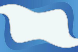Minimal abstract background with wavy or liquid concept. Gradient blue color. vector