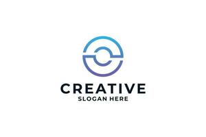 Creative letter O logo design inspiration. vector