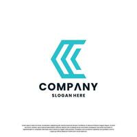 creativo monograma letra C logo diseño para tu negocio vector
