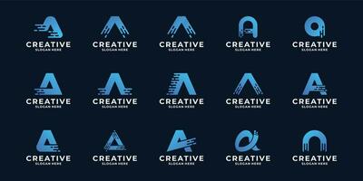 Initial letter A modern technology logo design inspiration. vector