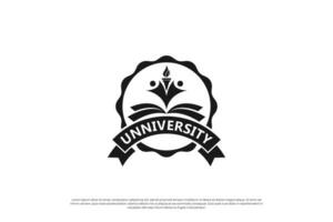 School emblem logo design. University, college badge design template. vector