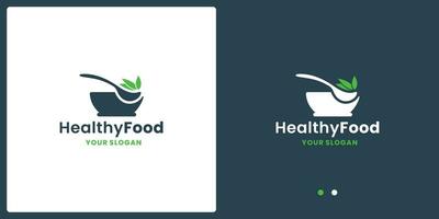 healthy restaurant logo design. food nutrition logo template vector