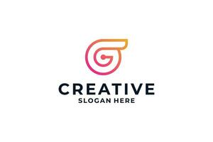 Creative letter G logo design modern concept. vector
