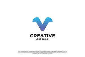 Letter v logo design template. Initial letters v. Creative v symbol. vector