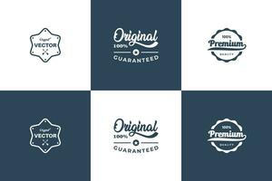 Set of vintage label, tag, emblem logo template. vector