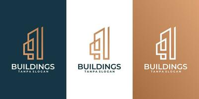creativo edificio logo, real bienes, arquitecto logo vector