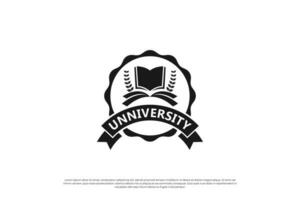 School emblem logo design. University, college badge design template. vector