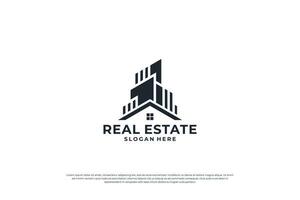 real inmuebles logo, edificio construcción logo modelo. vector