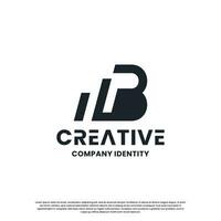 letter B P with signal icon combination logo design inspiration vector