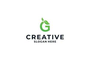 Letter G logo design with creative combination concept. vector