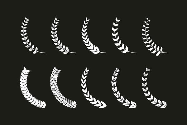 Laurel wreath icon Logo Elements Set.