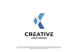 letra k logo diseño. creativo inicial letra k logo. letra k símbolo, letra k negocio. vector