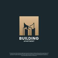 edificio logo diseño inspiración para tu negocio vector